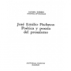 José Emilio Pacheco: poética y poesía del prosaísmo. --- Ed. Pliegos, 1990, Madrid. - mejor precio | unprecio.es