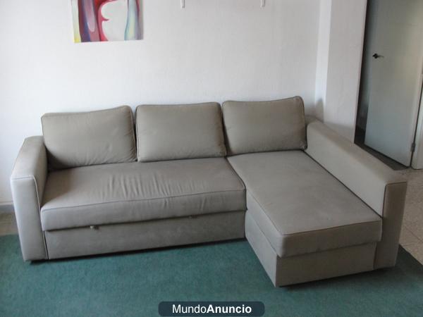 Sofá cama de 3 plazas gris