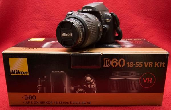 Camara Nikon D60 18-55 VR kit + Flash SB-600 + Objetivo 55-200
