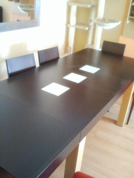 mesa extensible y sillas diseño