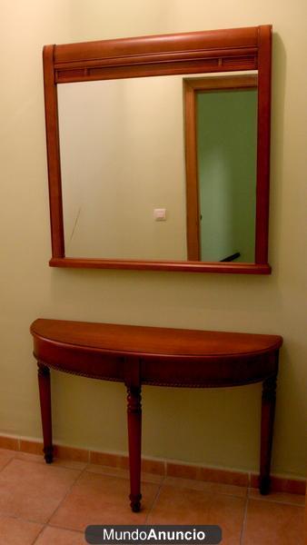 Entrada muebles: espejo y media luna mesita entrada