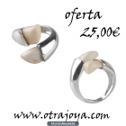 oferta sortija de plata y perlas de ciervo - mejor precio | unprecio.es