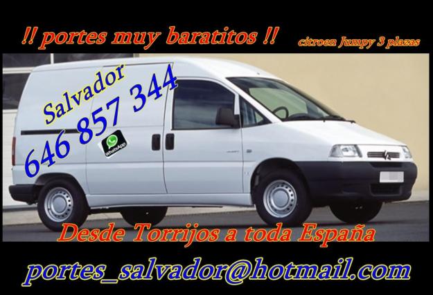 Portes a su servicio lo que  mande llevar.( Muebles, cajas, electrodomesticos. motos sofas