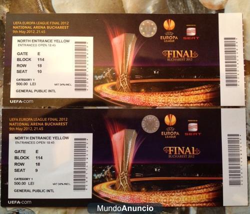 2 Europa League Entradas Tickets \