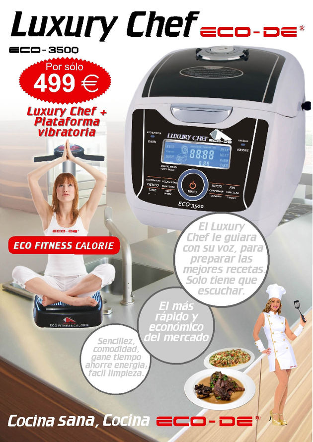 06. ROBOT DE COCINA LUXURY CHEF + REGALO PLATAFORMA VIBRATORIA