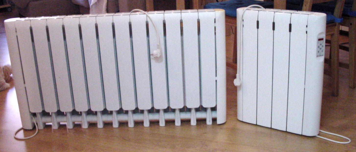 Radiadores de calor azul, bajo consumo