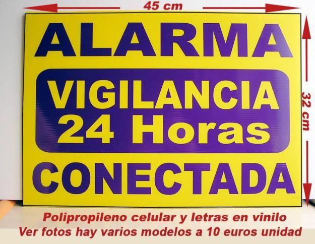 Carteles de alarma vigilancia y seguridad para exteriores