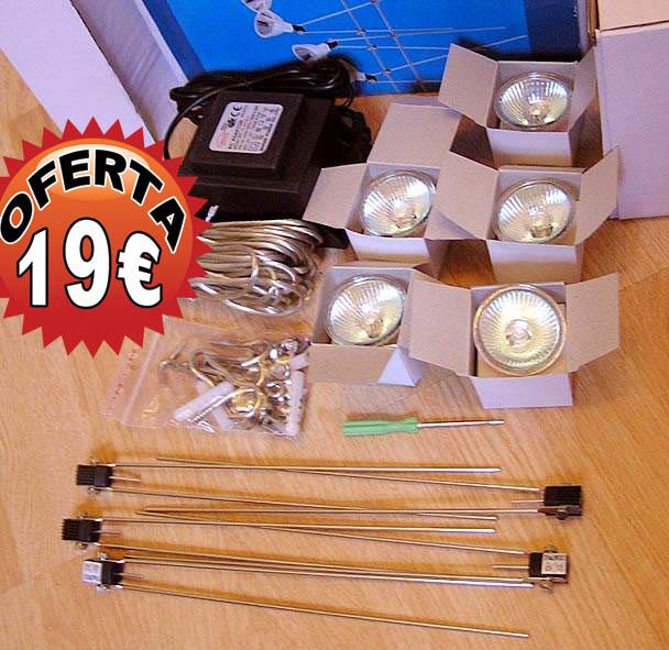 Lampara alogena con 5 bombillas nueva estrenar