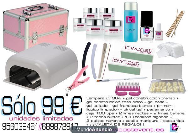 KIT PROFESIONAL UÑAS DE GEL CON MALETIN 99€