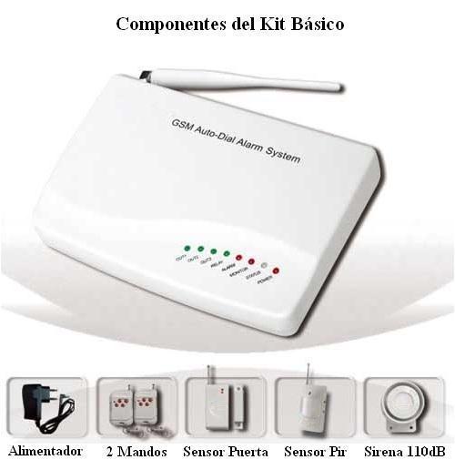 Sistema de seguridad gsm con 2 detectores