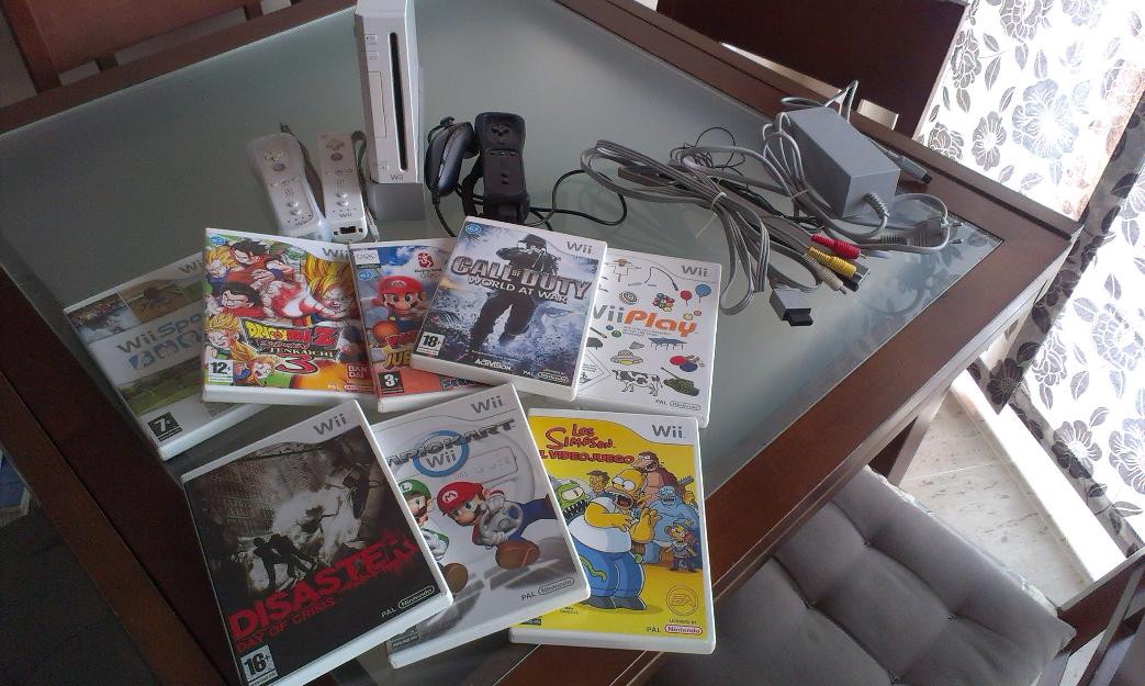 WII + 8 Juegos + Mandos + Volante