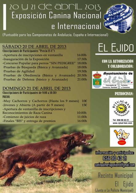 I Exposición Nacional e Internacional de El Ejido 21/04/2013