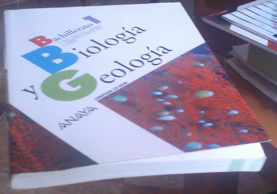 Libro de Biología y Geología editorial Anaya 1º Bachillerato NUEVO.