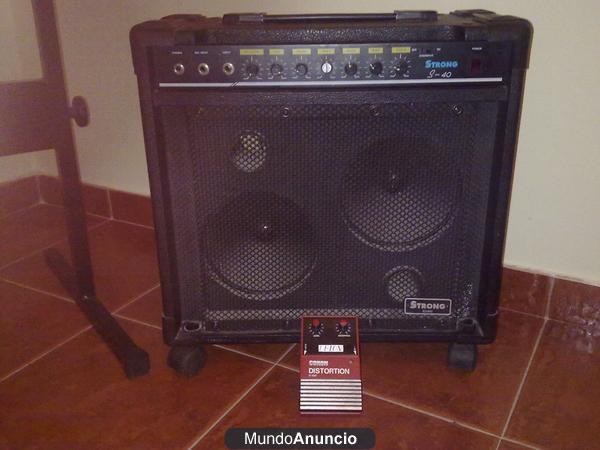 lote de amplificador pedal de distorsión y órgano