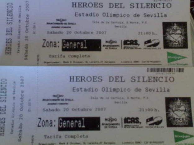 Vendo entradas Heroes Del Silencio (Sevilla)