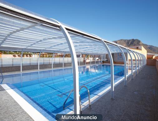 Cerramientos, cubiertas de piscinas y techos especiales para hostelería, cubiertas altas de piscina, bajas, cubierta de