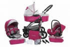 COCHECITO SILLA DE AUTOMOVIL NIDO SET GRANDER FUCSIA + GRIS - mejor precio | unprecio.es