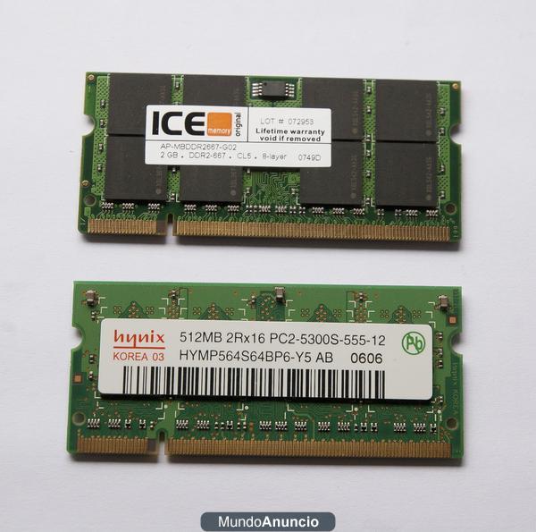 VENDO MEMORIAS RAM PARA MACBOOK PRO