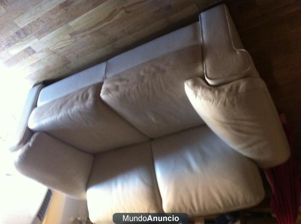 Sofa Natuzzi Cuero blanco