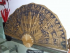 Abanico antiguo artesanal, pintado a mano. 69 x 120cm - mejor precio | unprecio.es