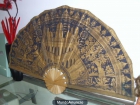 Abanico antiguo artesanal, pintado a mano. 69 x 120cm - mejor precio | unprecio.es
