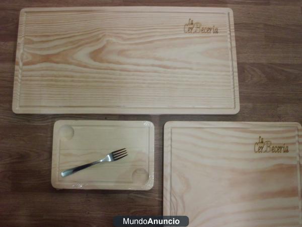 Tablas de madera. para fiambre, carnes, etc.