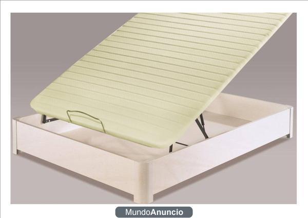 CANAPE MADERA PEGADO AL SUELO BLANCO 150