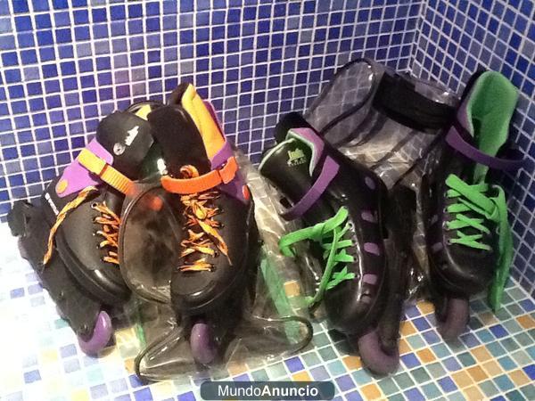 2 PATINES de linea de las tallas T-37 y T-42
