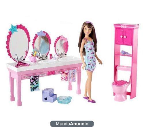 Barbie - T7535 - muebles de la muñeca - Barbie muebles y sus hermanas - Cuarto de baño