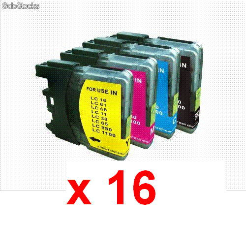 PACK 16 CARTUCHOS BROTHER COMPATIBLES LC980-LC1100