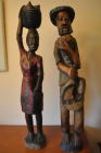 pareja de figuras indigenas de madera unicas - mejor precio | unprecio.es