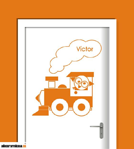 Locomotora Pajaruco Vinilo decorativo infantil