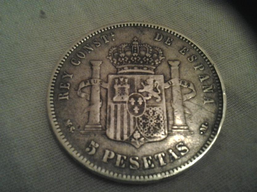 Moneda Alfonso XII 1884 5 pesetas de plata