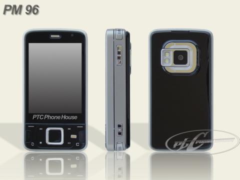 PM96 slide, quatribanda, sonido 3D, MP3, MP4, radio-fm, memoria 2GB