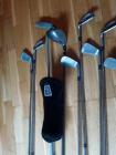 Juego completo de palos de golf (mano izquierda - zurdo) + bolsa de golf de piel (vintage) - mejor precio | unprecio.es
