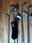 Juego completo de palos de golf (mano izquierda - zurdo) + bolsa de golf de piel (vintage) - mejor precio | unprecio.es