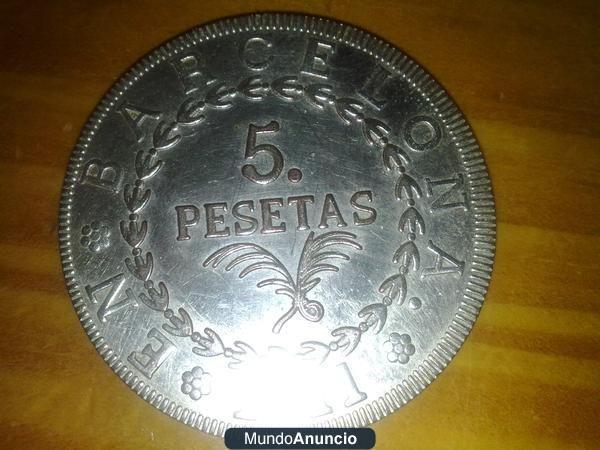 monmeda de 5 pesetas de plata 1811