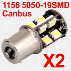 2 BOMBILLAS 1156,P21W 19LED 5050SMD CAN BUS BLANCAS - mejor precio | unprecio.es