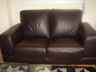 SOFA EN PIEL MARRON COMO NUEVO - mejor precio | unprecio.es