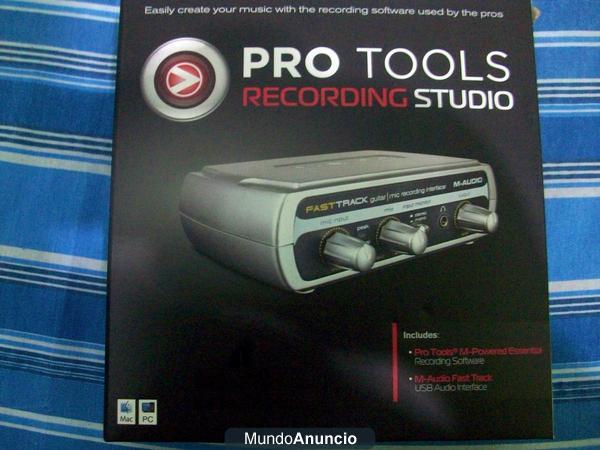 VENDO PRO TOOLS RECORDING STUDIO M-AUDIO PARA GUITARRA Y VOCES, CON USB AUDIO INTERFACE Y SOFTWARE PRO TOOLS PROFESIONAL