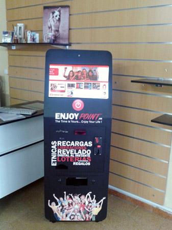 Kiosco digital EnjoyPoint: fotos, canalización lotería, recargas, revelado…