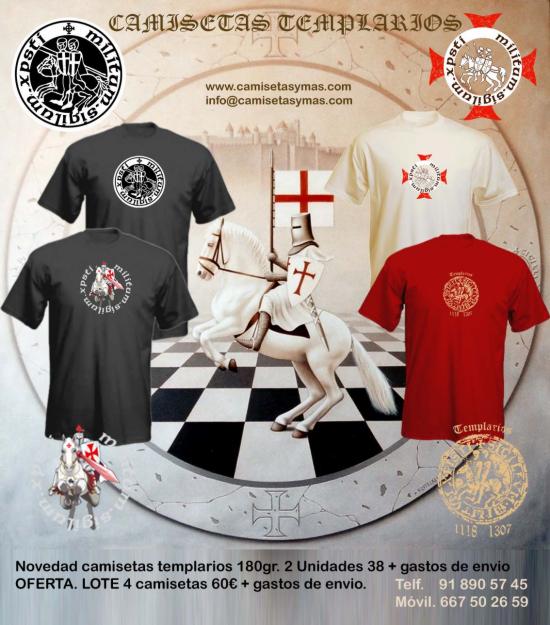 Camisetas Medievales los templarios