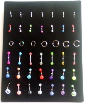 Lote de 207 piercing variados