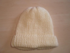 Gorro de lana color blanco realizado a mano - mejor precio | unprecio.es