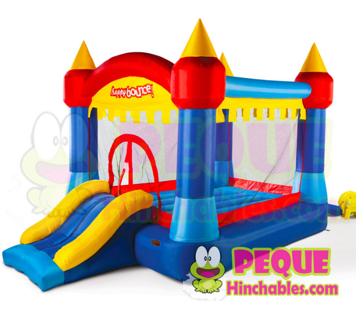 Castillo Hinchable Bounce 2 juegos en 1 con turbina y red de seguridad