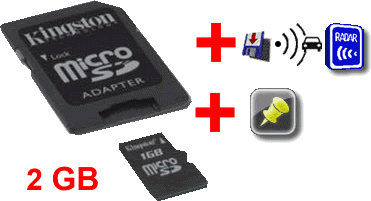 SD 2 Gb + Radares GPS KENWOOD DNX 7200 9240 BT 8220 BT 7240 BT 5240 BT 5220 BT 9240 BT