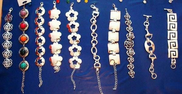 Pulseras enchapadas en plata 1 de Ley