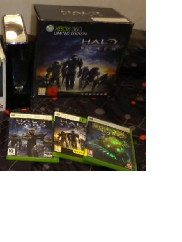 xbox360 slim 250gb edicion limitada halo + juegos