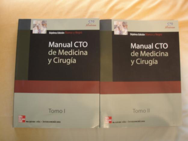 Manual CTO de Medicina y Cirugía. NUEVO 2 tomos en blanco y negro. Edición 7