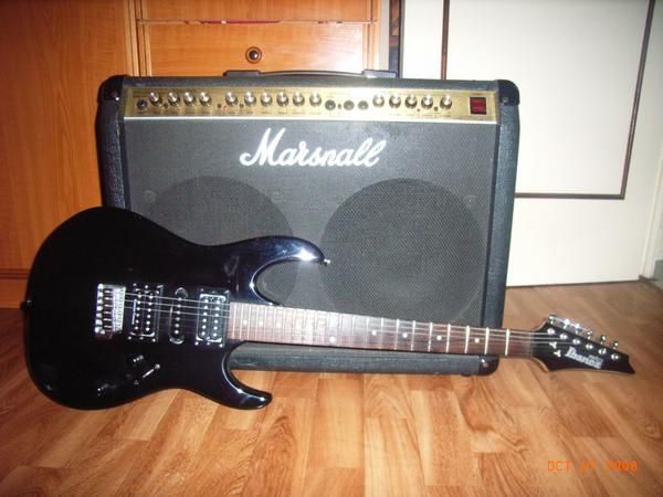 guitarra ibanez +ampli marshall